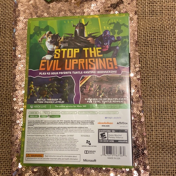 XBOX 360 Nickelodeon Teenage Mutant Ninja Turtles Video Game - Picture 4 of 5